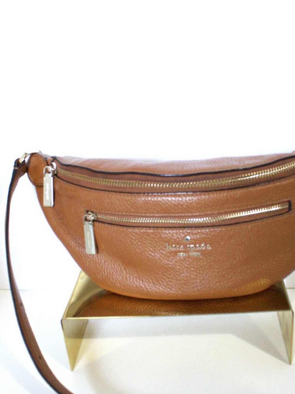 Kate Spade Leila Belt Bag/Fanny Pack, Warm Gingerbread Pebbled Leather, G. Hardw